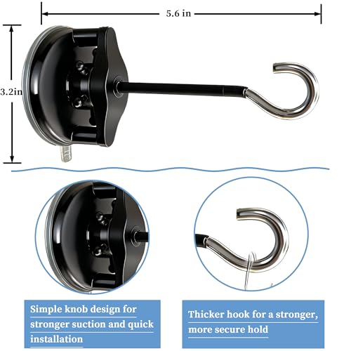3 Pcs Window Bird Feeder Hanger Hook - Window Suction Cup with Hanger, Strong Suction Window-Mounted Hummingbird Feeder Bracket for Bird Feeders, Wind Chimes & Plants (Bird Feeder Not Included)