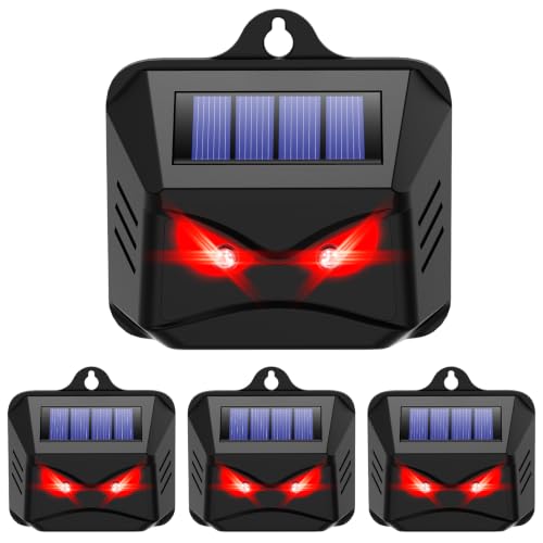 2026 Solar Nocturnal Animal Repeller Coyote Deterrent Predator Lights for Coyote Raccoon Deer Fox Skunk Predator Eyes Animal Deterrent for Chicken Coop Farm Yard,4 Pack