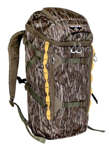 TENZING 1500 Whitetail Day Pack, Olive Green, Ultra-Durable Hunting Backpack with 4 Compartments & 10 Organizational Pockets Camo Backpack for Hunting Gear and Equipment - color: Mossy Oak Bottomland