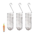 Bird Treats Holder, Stainless Steel Parrot Food Holder Hanging Basket Cage Accessories Bird Foraging Chew Toy Corn Cob Fruit Vegetable Millet Feeder for Macaw Cockatoo Parakeet Canary