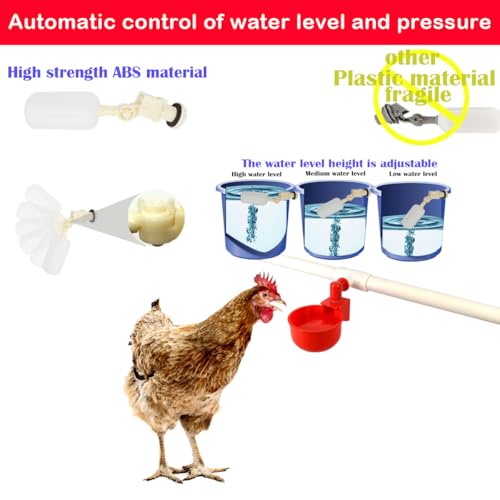 Complete Set Automatic Chicken Waterer Cups with PVC Pipe,Chickens Water Cups, Chicken Waters,Poultry Waterer,Chickens Watering System,Poultry Waterer,Durck Watering System,for quails, geese and ducks