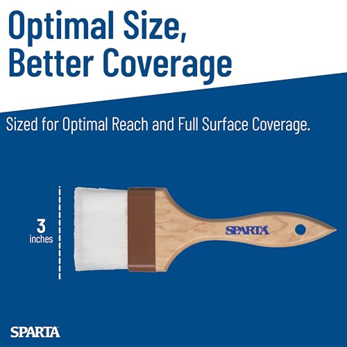 SPARTA Flat Nylon Pastry Brush – 4039900 Pastry Brush for Baking with Hardwood Handle and Nylon Bristles for Kitchens, Restaurants or Catering, 4in - size: 4" Wide Brush