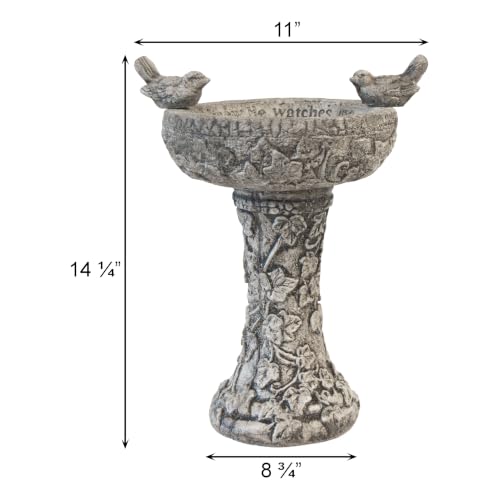 BestNest Athens His Eye is on The Sparrow Bird Bath, Pre Aged