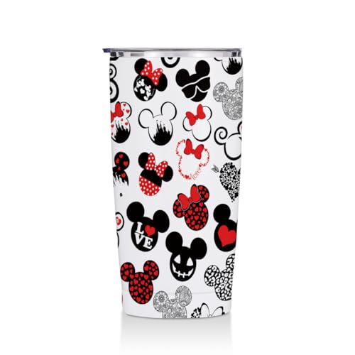 Jztco Magic Cartoon Mouse Gifts Inspired Straight Skinny 20 oz Tumbler | Mouse Themed Gifts for Women Girls Friend Daughter Water Bottle Coffee Mug Insulated Tumblers Thermal Cup for Vacation Trip - color: Multi 1298