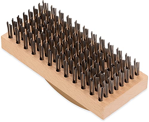 Carlisle FoodService Products 4067600 Ergonomic Steel Butcher Block Scratch Brush, 9-3/8” - size: 1 EA