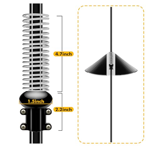 2 Pack Mounting Hardware for Bird Feeder Poles with Squirrel-Proof Guards, Designed for Installing 19-inch Squirrel-Proof Devices. Suitable for Both Hanging and Pole-Mounted installations - color: Installation accessories