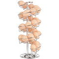 Toplife Spiral Design Stainless Steel Egg Skelter Dispenser Rack,Storage Display Rack,Silver - color: Sliver