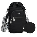 Water Bottle Carrier bag with Strap Phone Pocket for Walking, Hiking, Cycling - color: 1-Black, size: 40oz-64oz