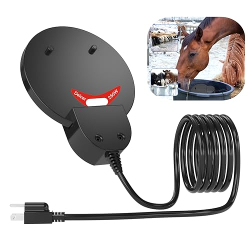 500W De-icer Submersible Bird Bath Heater - Ideal for Livestock, Poultry, Horses, Cows, Birds, Chicken Waterers - Winter Use - Aluminum Cast for Efficiency