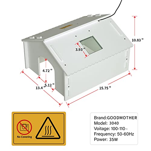 Upgraded Chick Brooder with Viewing Window,Baby Chicken Cage Heat Lamp Brooder for 10-20 Chicks,Ducks,Quail&Birds–Energy-Efficient 35W Heater,Easy-to-Clean Design
