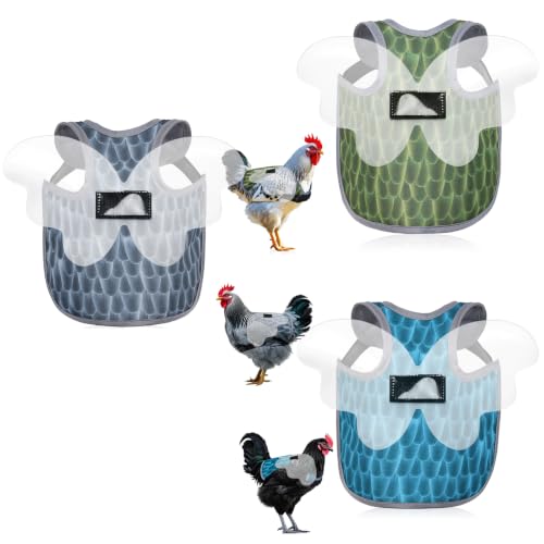 MYWSN Chicken Saddle with Wing Protector - Chicken Aprons for Hen | Polyester lightweight chicken apron prevents feather pecking & scratches; adjustable hidden straps stay secure