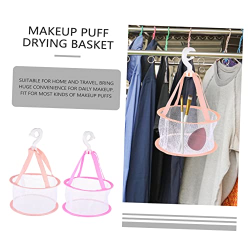 LIFKOME 2pcs Beauty Egg Drying Website Face Sponge Holder Makeup Brush Hanging Dehydrator Mesh for Women