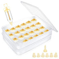 Deviled Egg Carrier with Syringe Stackable Stackable Clear Holder with Lid for Refrigerator Portable 48 Eggs Dispenser Storage Containers Tray(Without Handle) - style: Without Handle