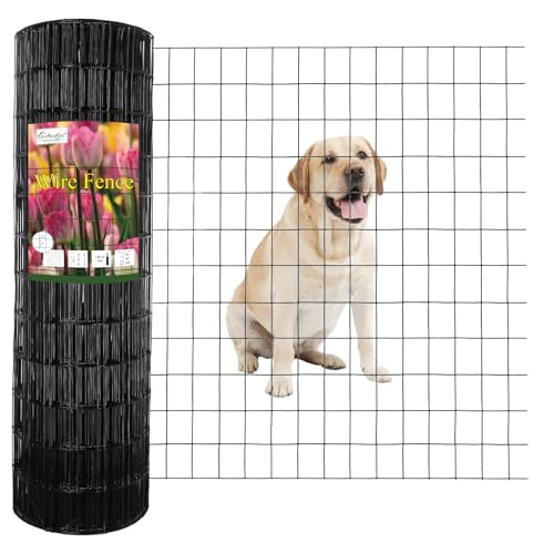 Black PVC Coated Welded Wire Fence 36" x 100' Roll, 2"x3" Mesh, 16 Gauge | Vinyl Coated Garden Fencing, Yard & Pet Barrier, Chicken Wire Fencing, Dog Enclosure Mesh, Vegetable Plant Protector - color: Black, size: 2''x3'' 16GA 36''x100'