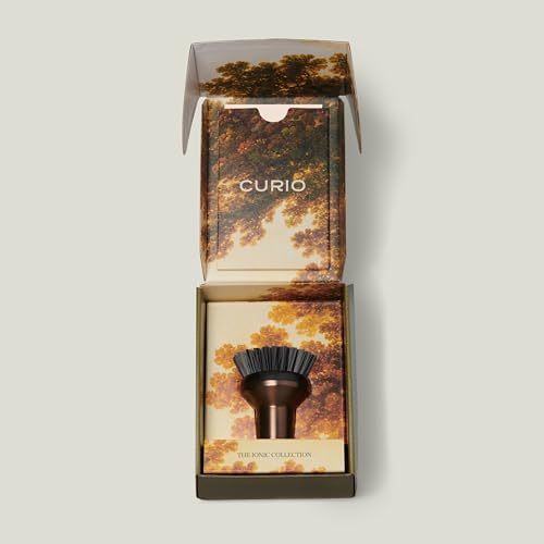 Ionic Palm Brush, Magnetized to Stand Upright, Stainless Steel with Replaceable Head, Bronze