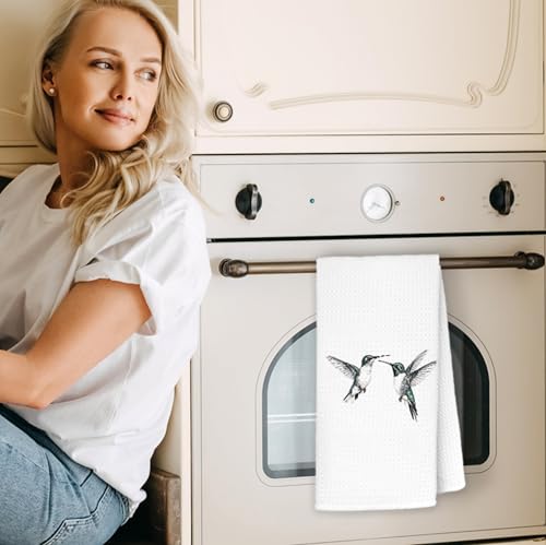 Gorgeous Hummingbirds Kitchen Towels, Hummingbird Gifts for Women Hand Towels for Bathroom Kitchen, Gifts for Bird Lovers Decorative Dish Towels Drying Cloth, 16x24 Inch - color: Bird Towels-a