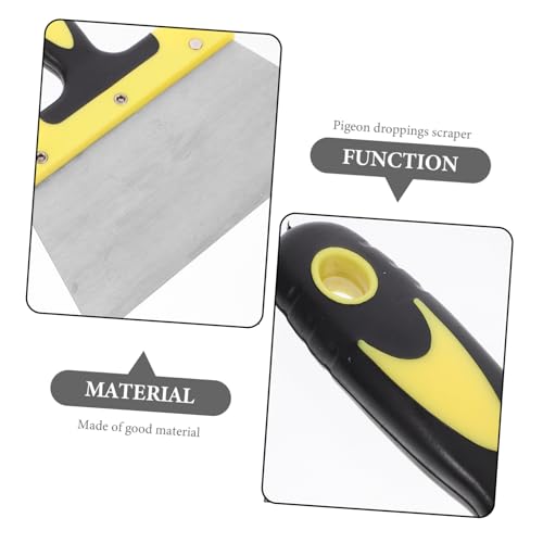 POPETPOP Bird Dropping Scraper Ergonomic Metal Cleaning Tool for Easy Bird Poop Removal from Cages and Surfaces for Parrot Owners and Bird Enthusiasts