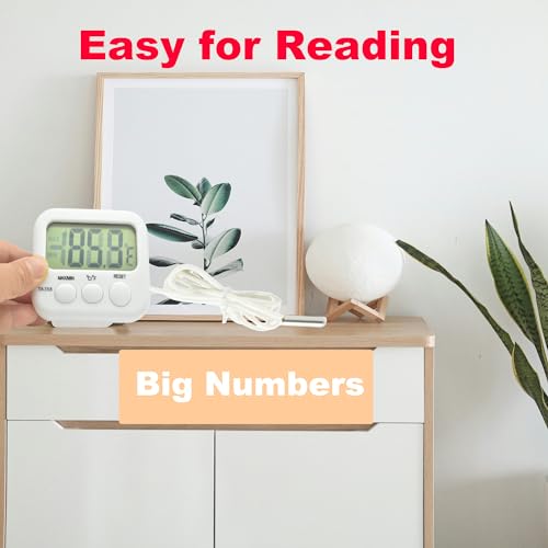 Small Digital Thermometer TA358 Celsius/Fahrenheit Temperature Indoor/Outdoor Meter Gauge with 5ft/1.5M Probe Sensor - style: Style A
