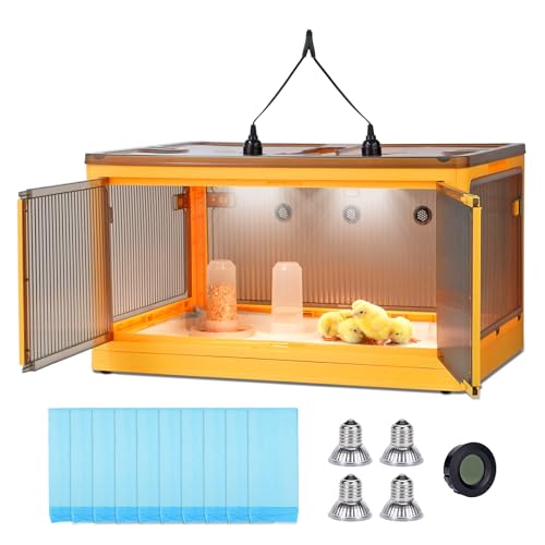 Chicken Brooder Box for Chicks Starter Kit, Larger Chicken Brooder Heater Warms up to 30 Chicks, Poultry Breeding Box Suitable for Chick Duckling Parrot Lizard (28" L x 19" W x 15" H) - size: 28.0"L x 19.0"W x 15.0"H