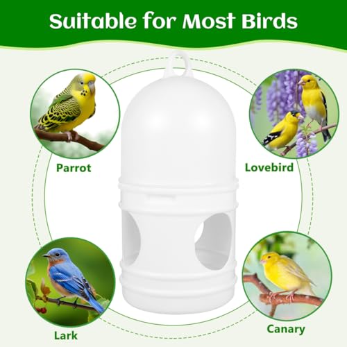 Zerodeko 2pcs Pigeon Water Dispenser, Bird Waterer for Cage, Odorless Plastic Automatic Drinking Feeder for Pigeons Doves Parakeets Easy to Clean