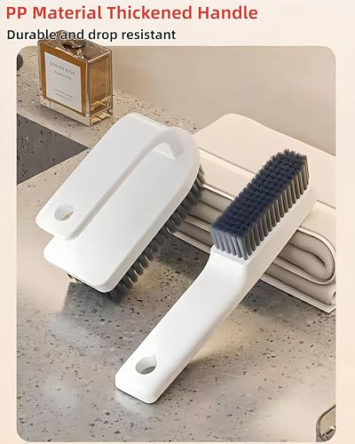 2 Pack Scrub Brush Laundry Cleaning Brush Soft Bristle Household Cleaning Brushes Carpet Brush Upholstery Brush Small Scrubbing Brush Stain Remover Brushes for Fabric,Hat,Clothes,Bag & More