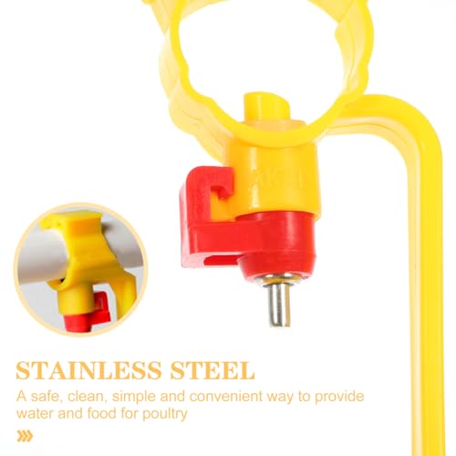 10PCS Chicken Water Cups Dispenser Set Sturdy Poultry Drinking Cups Easy to Install Suitable for Backyard Chickens Adjustable Height and Steel Ball Design