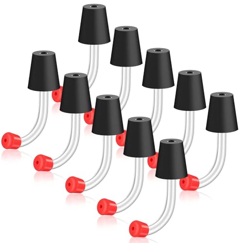 10 Pcs Hummingbird Feeder Tubes and Stopper Replacement Parts Humming Bird Feeder Tube Make Your Own Dispenser Outside Water Dispenser Tubes Stoppers for Wine Bottle Outdoor