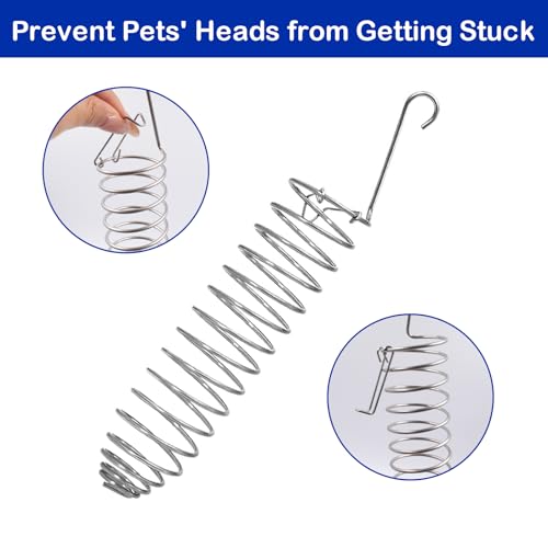 2 PCS Rat Enrichment Toys, Stainless Steel Hamster Foraging Toy, Hanging Fruit & Vegetable Holder for Mice, Rat Cage Accessories Chew-Proof Slow Feeder Puzzle Toy for Hamster, Bird