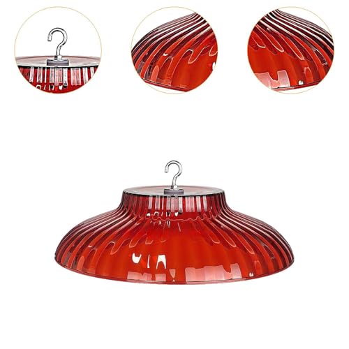 Bird Feeder Protective Cover, Weather Protective Guard, Rainproof Bird Feeding Shelter, Baffle Rain Protective Dome Outdoor Garden, Red