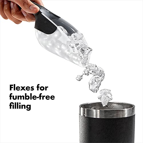 OXO Good Grips Flexible Scoop with Non-Slip Handle, 1 Cup | Flexible Scoop for Flour, Pet Food, Ice, 1 Cup Capacity, Soft Grip Handle, Freezer-Safe, Dishwasher Safe