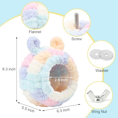 Wontee Bird Nest Bed Breeding House Winter Warm Snuggle Hut for Budgies Parakeets Cockatiels Lovebirds Canaries (Multi-Colored) - color: Multi-Colored