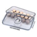 BSTKEY Egg Holder for Refrigerator, Egg Container with Time Scale, Egg Holder with Lid for Kitchen Storage, Stackable Tray for 18 Eggs - size: Hold 18 eggs