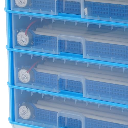 Egg Incubator 200-240 Digital Poultry Hatcher Machine 110V 80W Automatic Egg Incubator with Automatic Egg Turning & Temperature Control, Incubator for Chicken Duck Goose Quail Bird Hatching