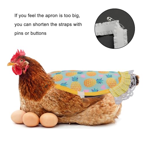 4Pcs Chicken Saddle for Hens, Waterproof Printed Hen Saddle, Elastic Chicken Aprons for Protection, Feather Protection Vest for Real Chickens