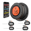 Wireless Digital Thermometer w/4 Probes for Weber, Kamado & BGE | Smart 4-Probe Wireless Hub, Replacement for Smoker, BBQ & Outdoor Grill