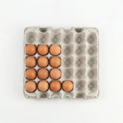 Egg Flat Cartons 30 Count, Pulp Fiber Egg Flats Bulk, Stackable Egg Trays for Farm Storage, Shipping & Packaging, Biodegradable & Recyclable Egg Carton Trays (Pack of 15)