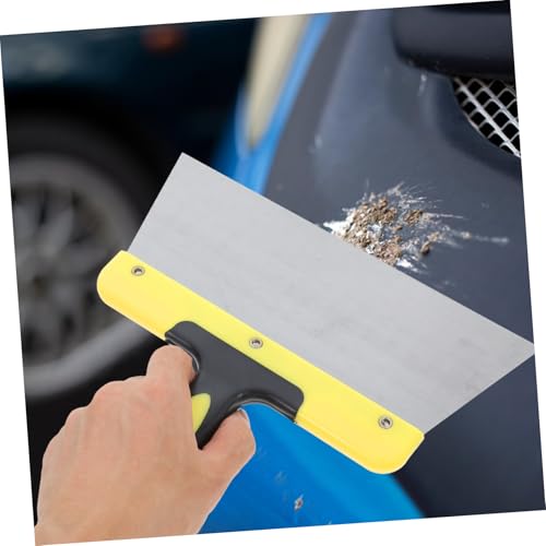 TOYANDONA Large Stainless Steel Bird Droppings Scraper Tool Durable Bird Poop Cleaner with Ergonomic Handle for Bird Cage Cleaning and Maintenance