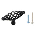 6Pcs Muted Black Birdcage Cabinet Handle Single Hole for Drawer | Nest Twist Design, Fits Wardrobe Cupboard and Kitchen Dresser, Easy Install