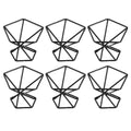 6Pcs Air Plant Holder, Makeup Sponge Drying Holder Rack, Tabletop Air Fern Display Stand, Makeup Beauty Egg Dry Stand for Dressing Table Home Decoration, Black (56x56x42mm)