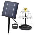 Lewisia 3-Tier Solar Bird Bath Fountain Water Pump Solar Powered Waterfall Feature for Birdbath Garden Backyard Pond Pool Outdoor Decoration 2.5W - size: Without Glass Bowl