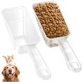 2-Pack Dog Food Scoop 1 Cup, Plastic Pet Food Measuring Scoop With Measuring Lines (1/2 & 1 Cup Markings) for Dogs, Cats, Fish, Bird（Transparent - color: Transparent