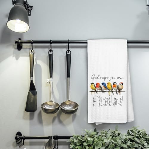 Christian God Says You are Bird Kitchen Decor Towels, Christian Religious Birthday Gifts for Women, Bible Verse Inspirational Bird Bathroom Towels, Motivational Bathroom Kitchen Hand Towel - color: Color-8