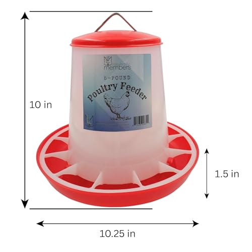 Chicken Waterer and Feeder Set | 3/4 Gallon Poultry Drinker and 5 Pound Chicken Feeder Combo | for Chickens, Ducks, Turkeys, Ducklings, Quail, Baby Chicks and More - size: 5 Pound Feeder and 3/4 Gallon Drinker