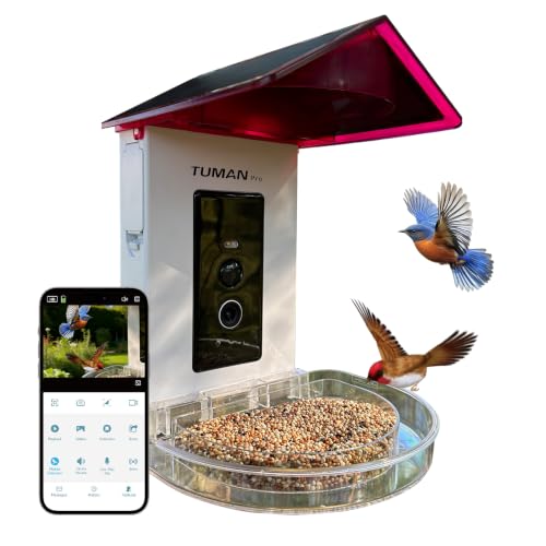 Solar Smart Hummingbird Feeder 1080P Camera 2.4Ghz Wi Fi | AI Bird Recognition Leak Proof Hanging Design Wide View Lens Ideal for Outdoor Garden Bird Watching Observation
