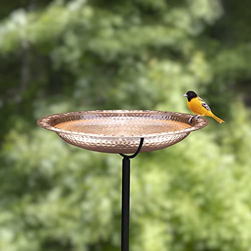 Good Directions BBG18 Copper Bird Bath, Includes Garden Pole, 18” Diameter Basin, Polished Copper - style: Polished