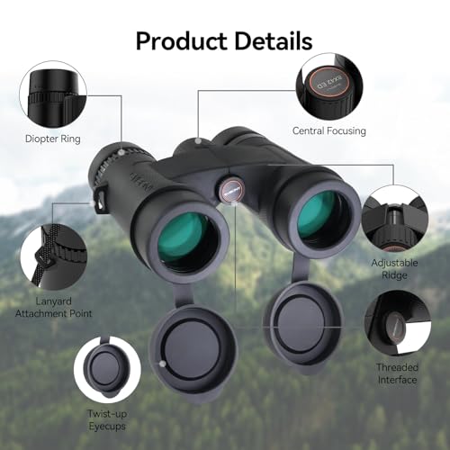 SVBONY Upgraded SV202 8x42 Binoculars for Bird Watching, ED Binoculars Lens | Extra-Low Dispersion Objective Lens, BAK4 & FMC System, 8°+Wide View Angle, IPX7 Waterproof Fogproof for Outdoor Observation - size: 8x42mm