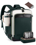 LOVEVOOK Travel Backpack for Women, 40L Carry On Backpack with 3 Packing Cubes,TSA Personal Item Travel Bag Airline Approved, Water Resistant Weekender Overnight Luggage Daypack, Fits 17 Inch Laptop - color: H-green-beige-black, size: Large - 17.3 Inch -