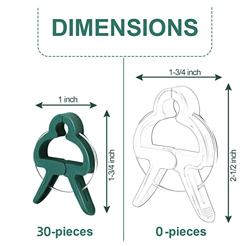Yinghezu 30 Pcs trumpet 1 inch Plant Support Clips Tomato Plant Clips | Flower and Vine,Garden clips for Supporting Stems,Vines Grow Upright Climbing,Tool for Straightening,Tomato Cage,Trellis. - size: 30 PCS trumpet