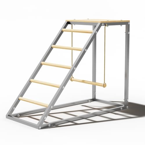Chicken Roosting Bars Perch for Coop with Ladder, Heavy Duty Hot Dip Galvanized, Easy Assemble & Clean Backyard Hens, 37.6''L x 15.7''W x 27.5''H