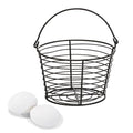 Little Giant® Large Egg Basket Kit | Chicken Egg Basket with Ceramic Eggs | Egg Collecting Basket Kit (White Eggs, Small Basket (8 Inches)) - color: White Eggs, size: Small Basket (8 Inches)